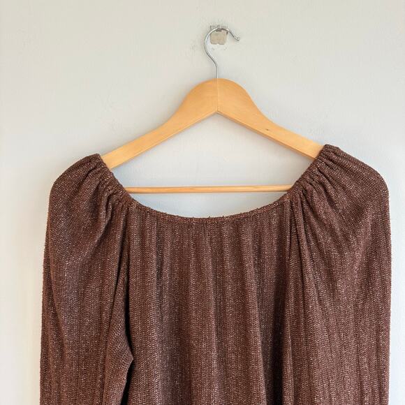 Project Social T Piece of My Heart Textured Button Front Cardigan Brown M - Picture 7 of 10